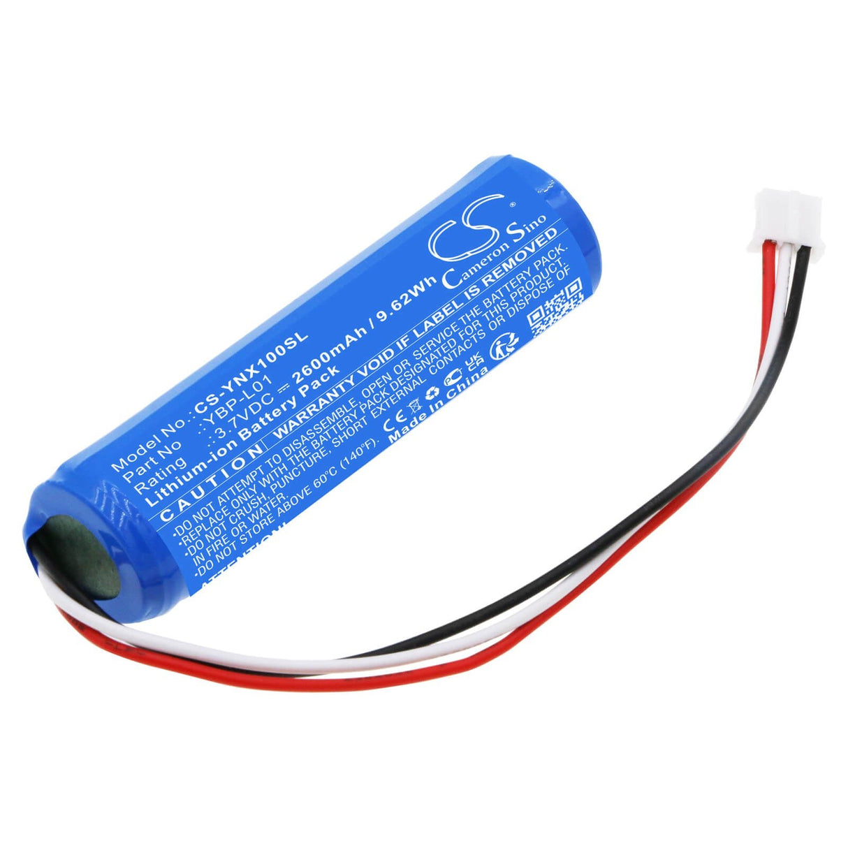 3.7v, Li-ion, 2600mah, Battery Fits Yamaha, Nx-p100, 9.62wh Speaker Cameron Sino Technology Limited   