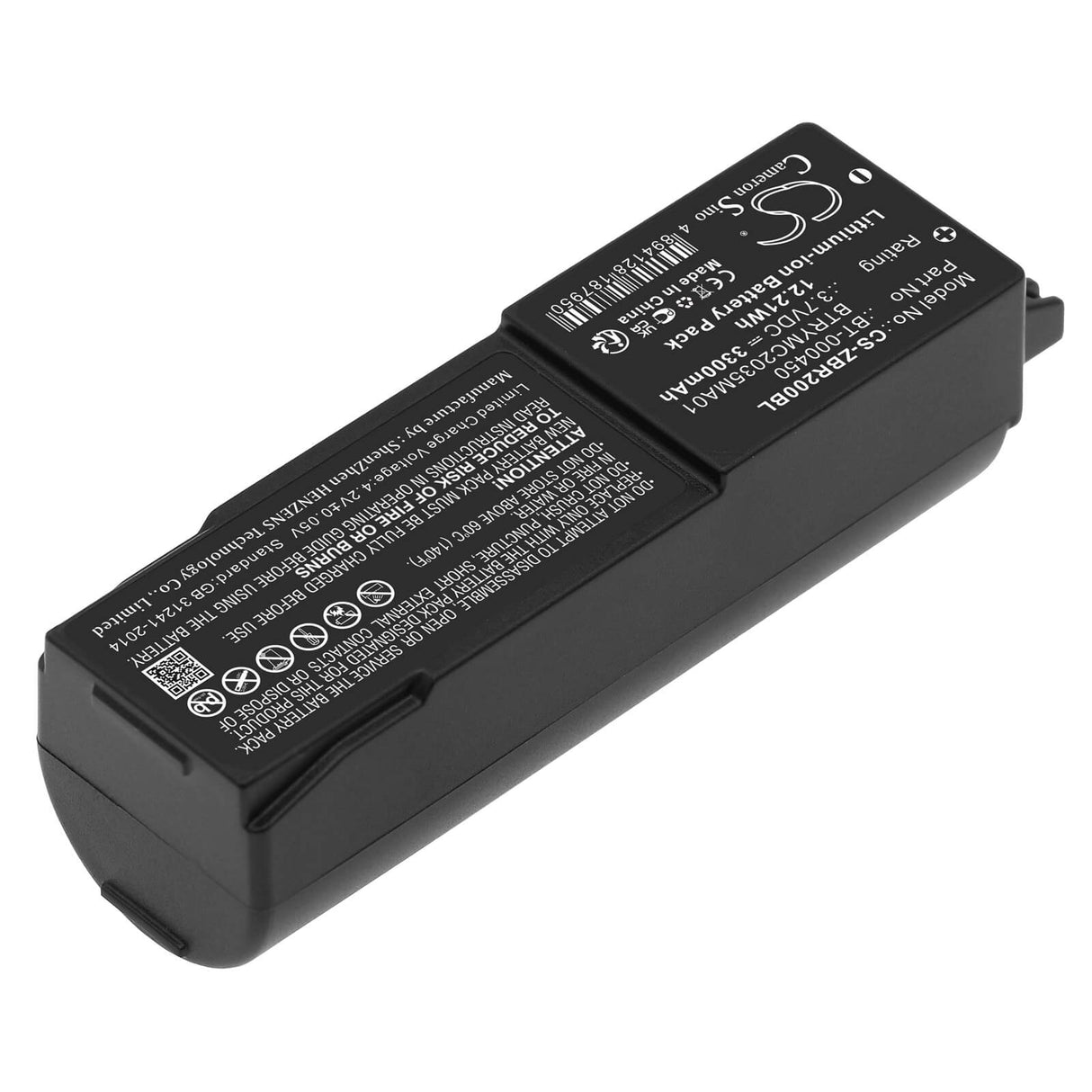 3.7v, Li-ion, 3300mah, Battery Fits Zebra, Mc20, 12.21wh Barcode Scanner Cameron Sino Technology Limited   