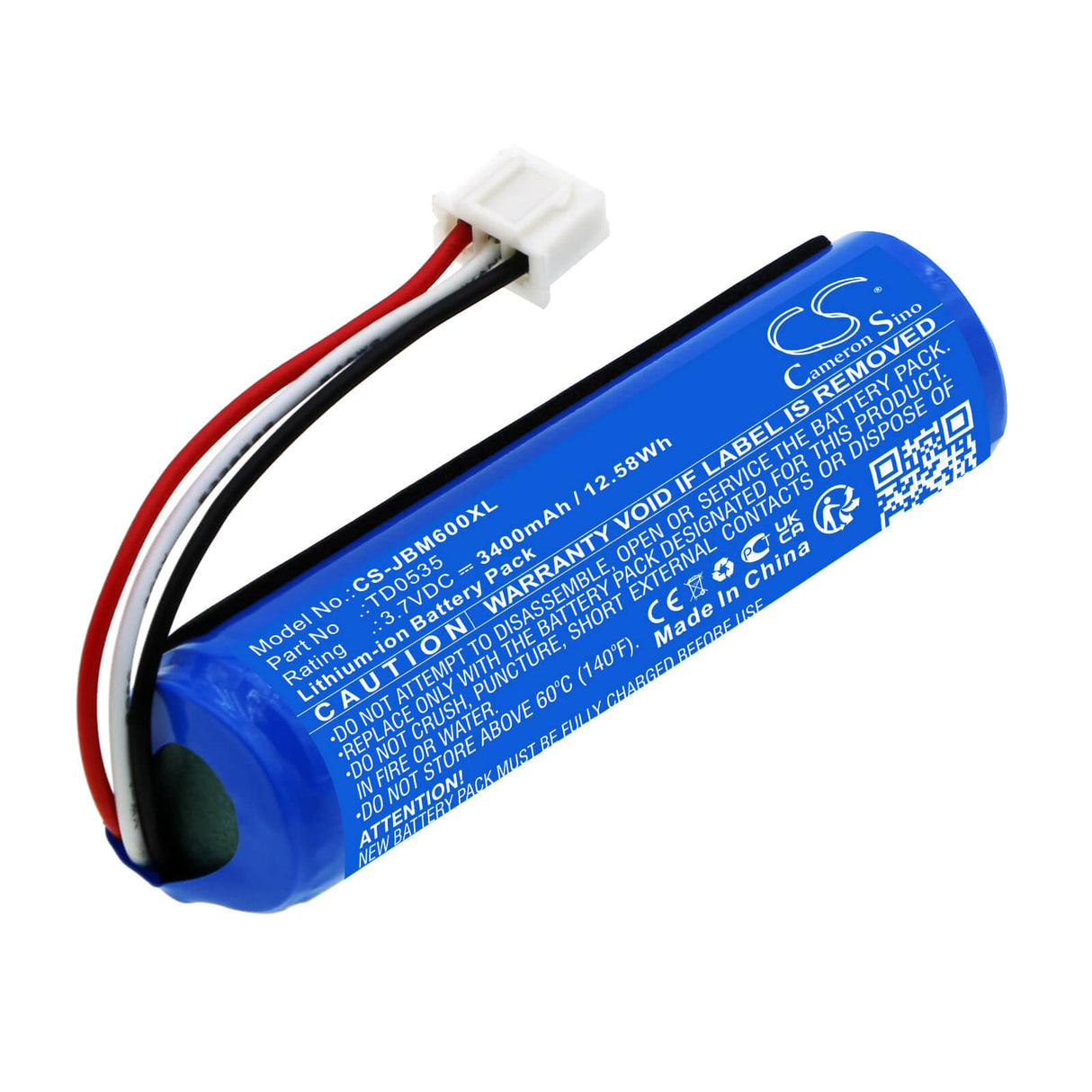 3.7v, Li-ion, 3400mah, Battery Fits Jbl, Kmc 600, 12.58wh Microphone Cameron Sino Technology Limited   