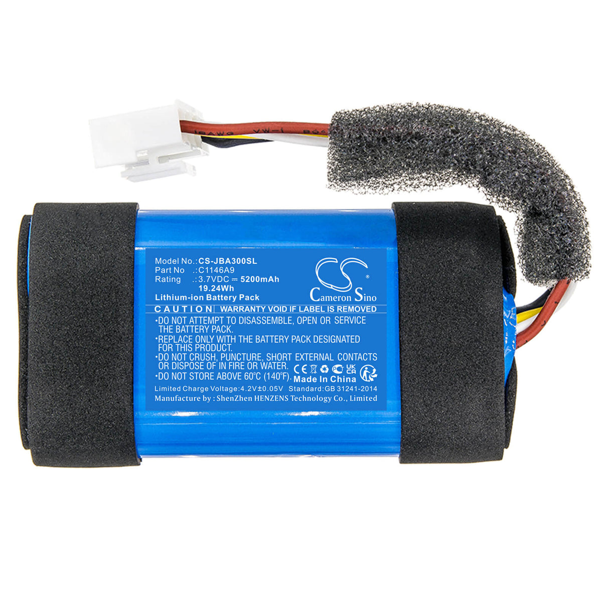 3.7v, Li-ion, 5200mah, Battery Fits Jbl, Authentics 300, 19.24wh Batteries for Electronics Cameron Sino Technology Limited   