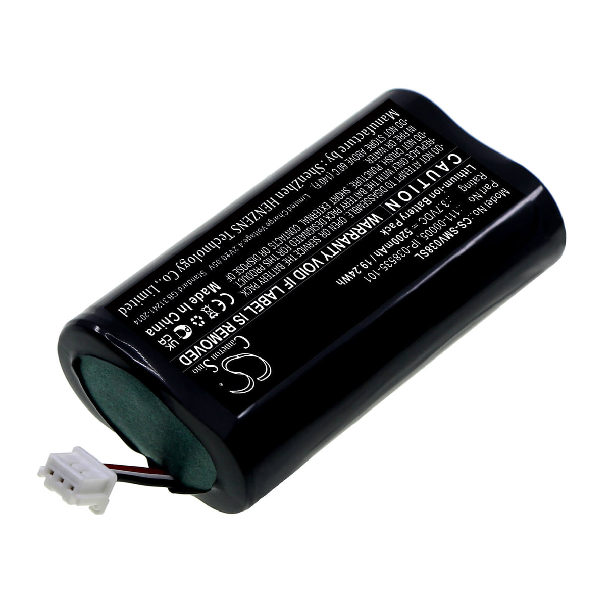 3.7v, Li-ion, 5200mah, Battery Fits Sonos, Roam, 19.24wh Speaker Cameron Sino Technology Limited   