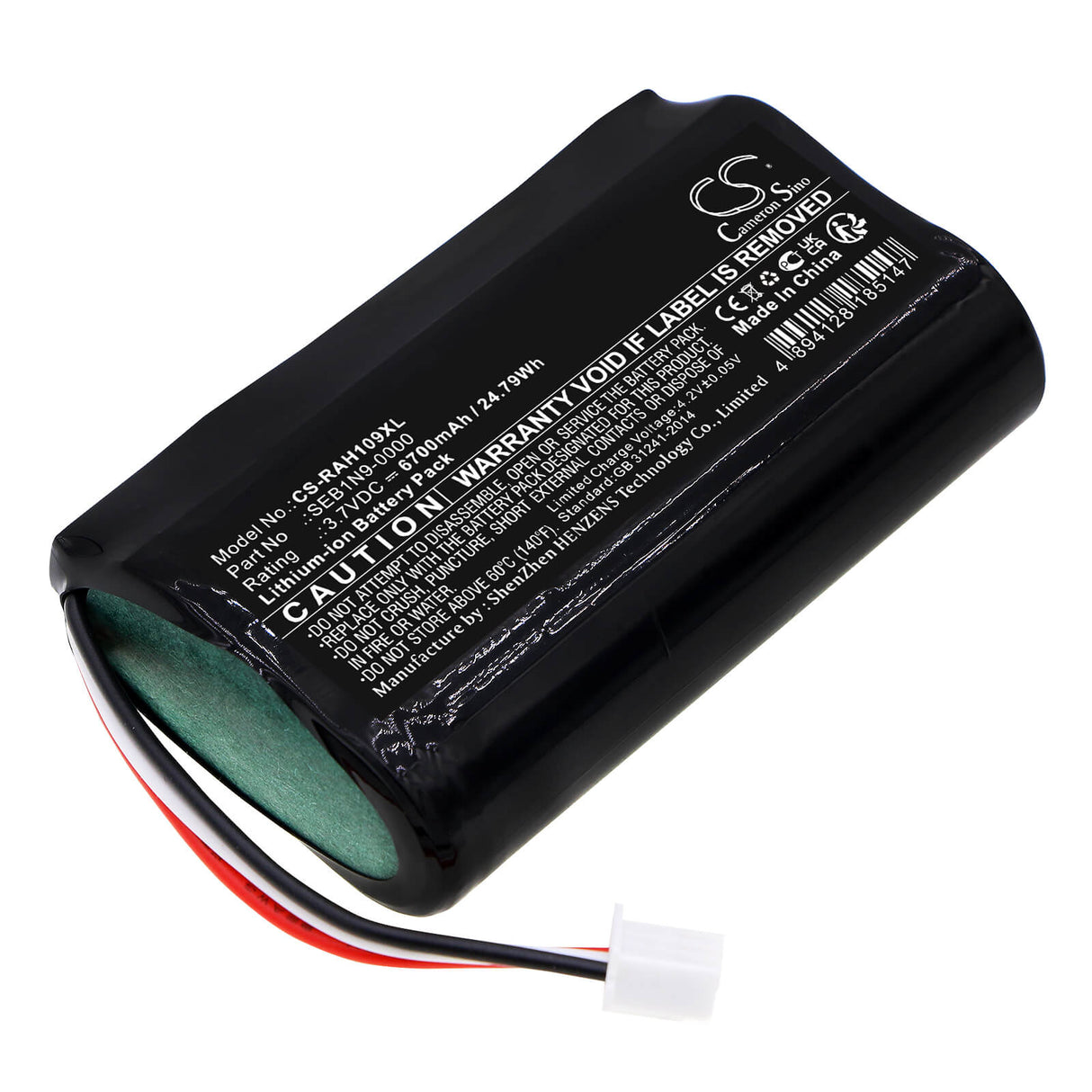 3.7v, Li-ion, 6700mah, Alarm Battery Fits Ring, Alarm Home Base Station, 24.79wh Alarm System Cameron Sino Technology Limited   