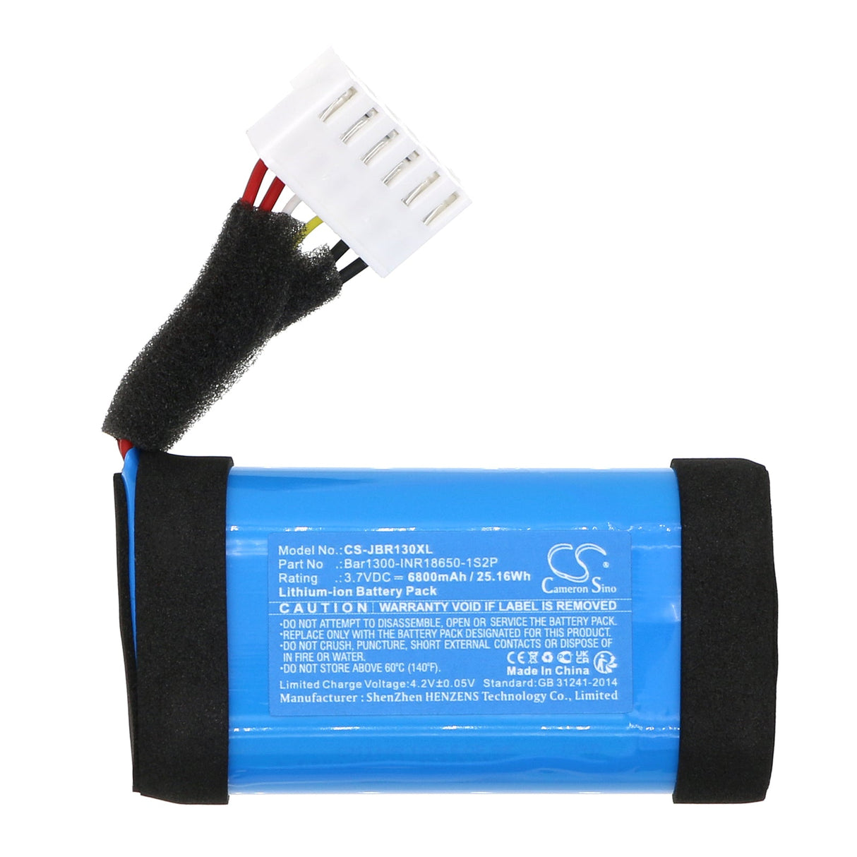 3.7v, Li-ion, 6800mah, Speaker battery Fits JBL Bar 1000, Bar 1300, 25.16wh Batteries for Electronics Cameron Sino Technology Limited   