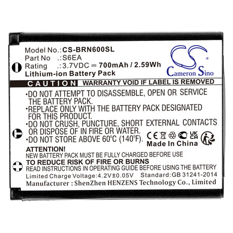 3.7V, Li-ion, 700mAh, Battery fits Bosch, Nyon, Nyon Bordcomputer, 2.59Wh GPS, Navigator Cameron Sino Technology Limited   