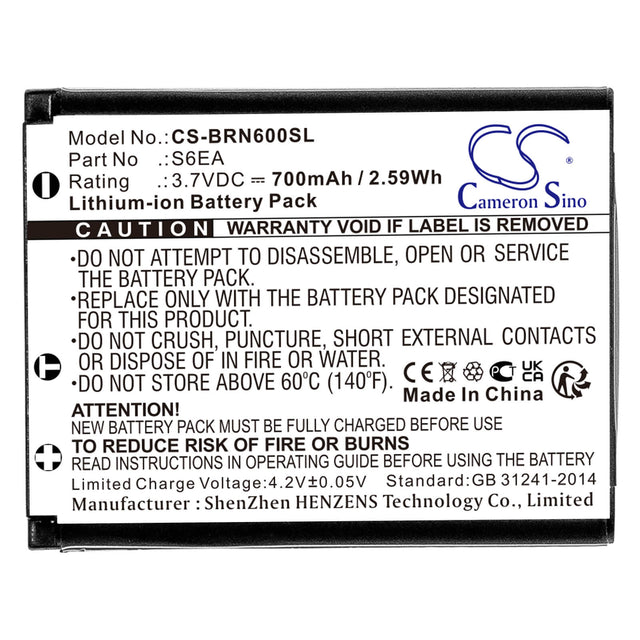 3.7V, Li-ion, 700mAh, Battery fits Bosch, Nyon, Nyon Bordcomputer, 2.59Wh GPS, Navigator Cameron Sino Technology Limited   