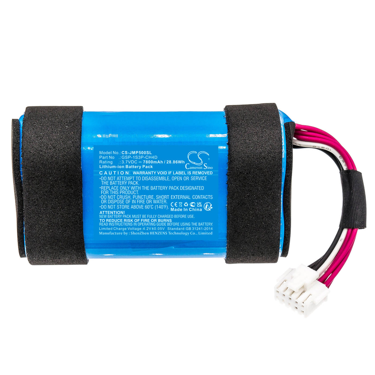 3.7v, Li-ion, 7800mah, Battery Fits Jbl, Pulse 5, 28.86wh Batteries for Electronics Cameron Sino Technology Limited   