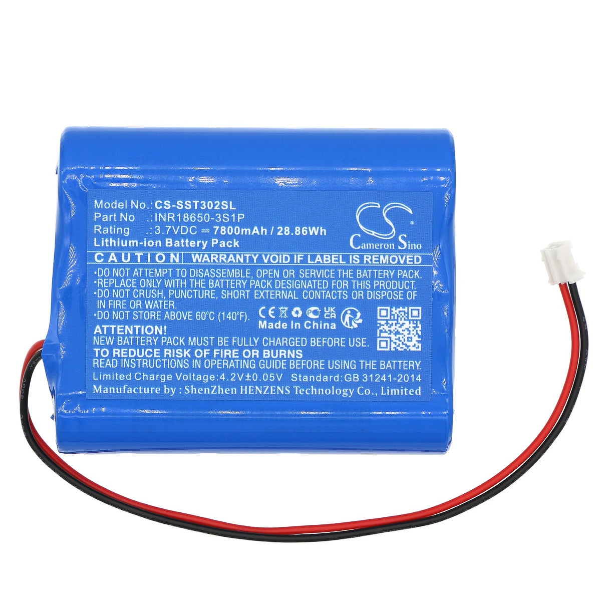 3.7V, Li-ion, 7800mAh, Battery fits Simplehuman, Bt1080, St3024, 28.86Wh Cosmetic Mirror Cameron Sino Technology Limited   