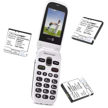 3.7V, Li-ion, 800mAh, SmartPhone battery fits Doro, Dbf-800a, 2314, 2415, 2.96Wh