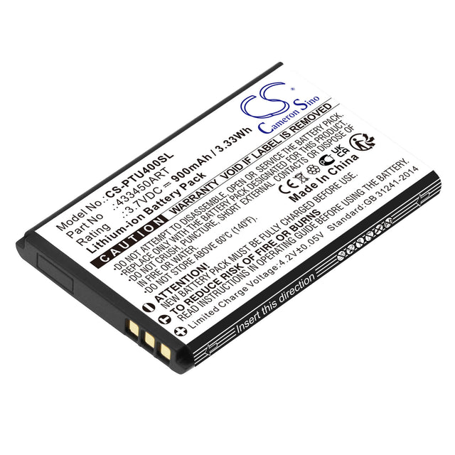 3.7v, Li-ion, 900mah, Battery Fits Panasonic, Kx-tu400, Kx-tu400 Exrm, 3.33wh Mobile, SmartPhone Cameron Sino Technology Limited   