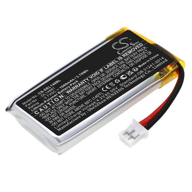 3.7v, Li-polymer, 1000mah, Battery Fits Deli 14951w, 3.70wh Barcode Scanner Cameron Sino Technology Limited   