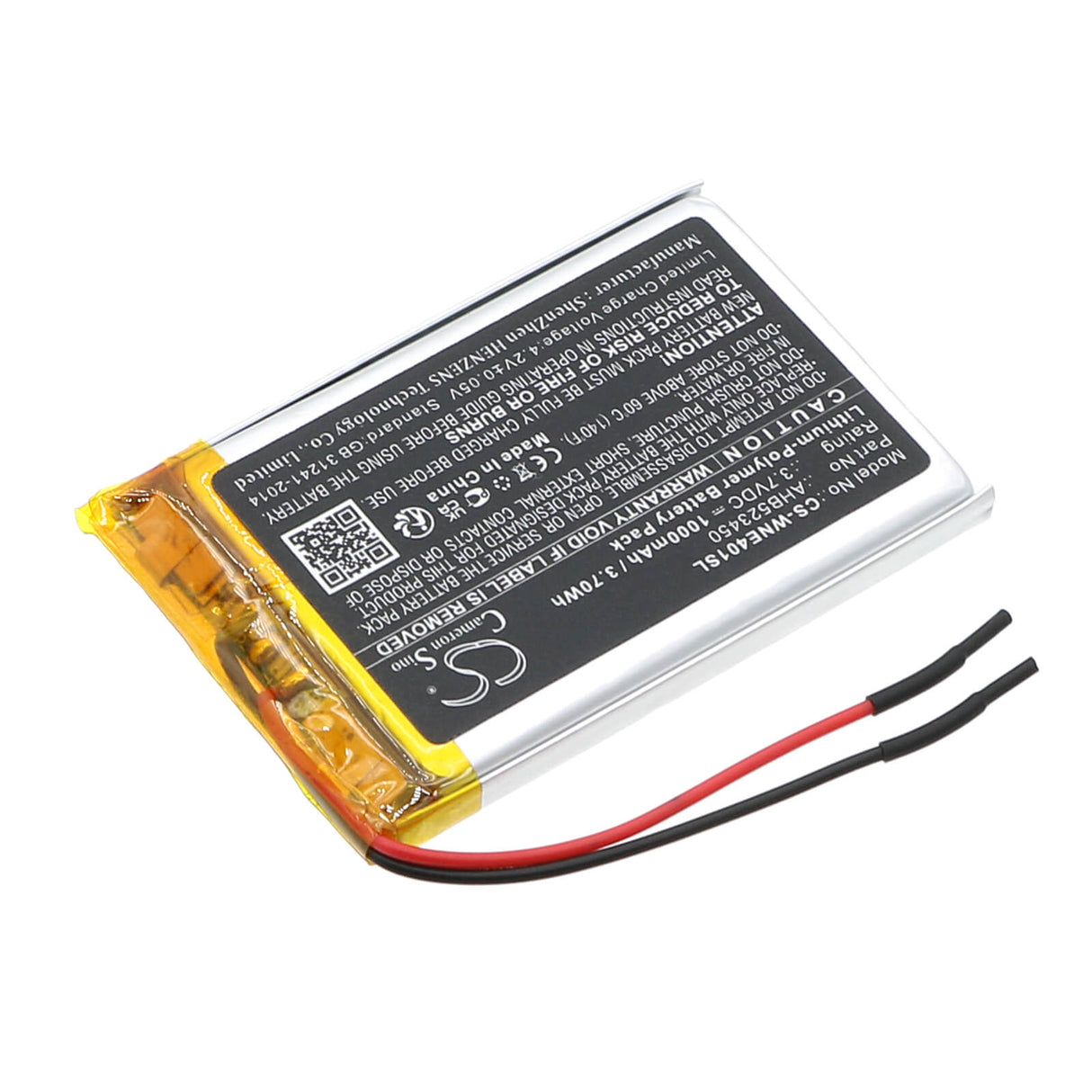 3.7V, Li-Polymer, 1000mAh, Battery fits Weenect, Silber We401, 3.70Wh GPS, Navigator Cameron Sino Technology Limited   