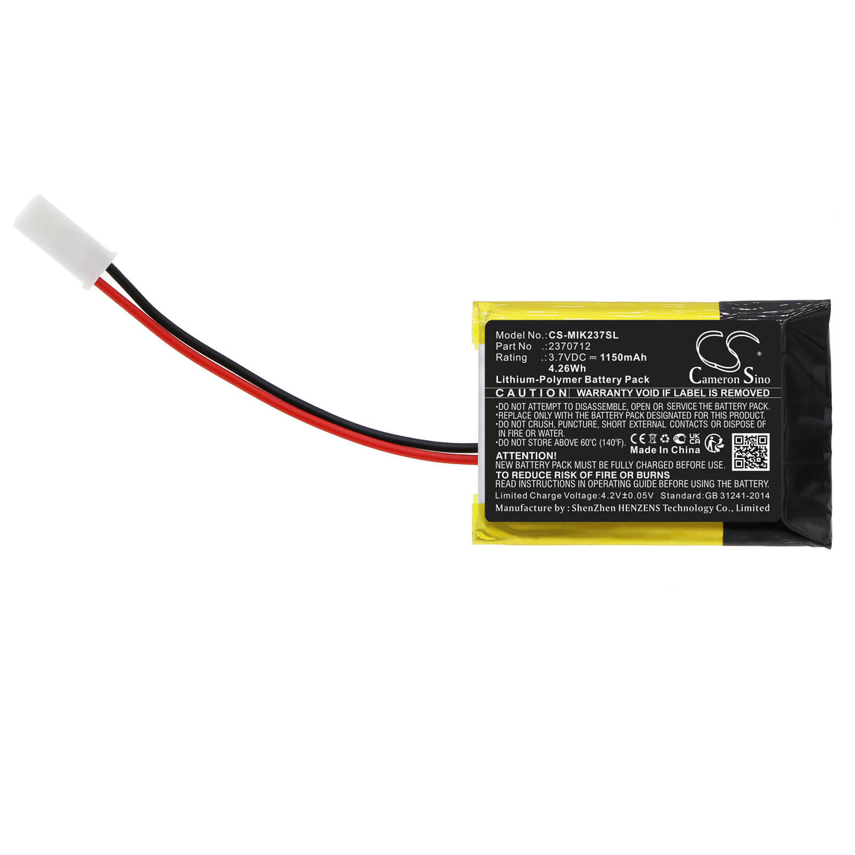 3.7v, Li-polymer, 1150mah, Battery Fits Minn Kota, Ipilot Link Remote 2016, 4.26wh Remote Control Cameron Sino Technology Limited   