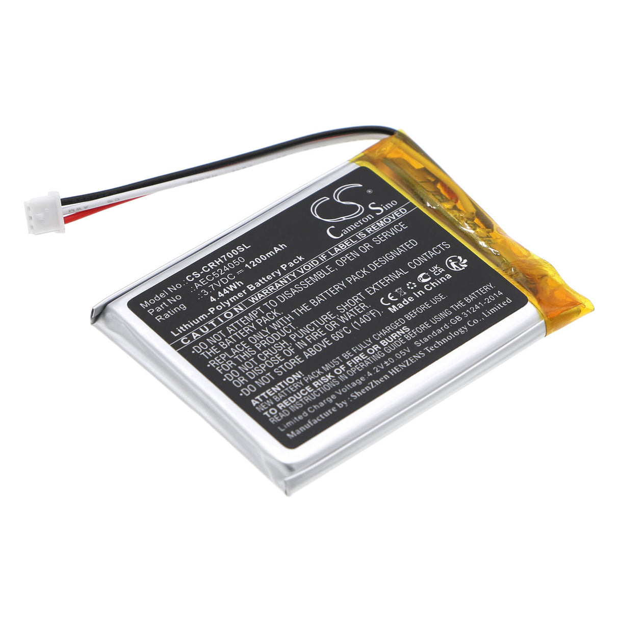 3.7v, Li-polymer, 1200mah, Heaset Battery Fits Corsair, Hs70 Se Void Pro Rgb, Hs70se, 4.44wh Wireless Headset Cameron Sino Technology Limited   