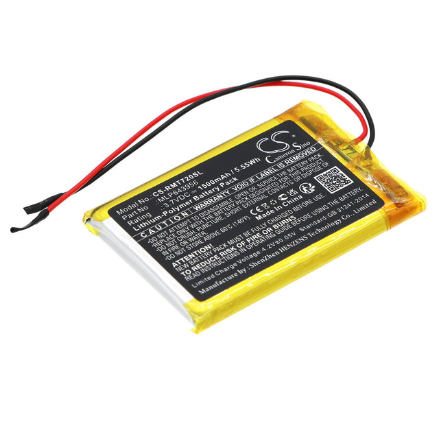 3.7V, Li-Polymer, 1500mAh, Battery fits Rand Mcnally, Tnd-720, 5.55Wh GPS, Navigator Cameron Sino Technology Limited   