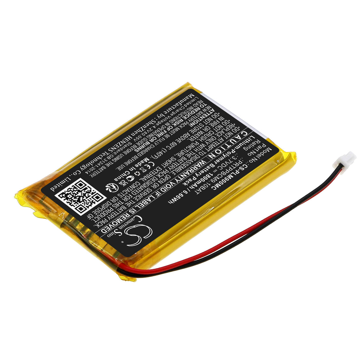 3.7v, Li-polymer, 1800mah, Battery Fits Pyle, Ppbcm10, Ppbcm9, 6.66wh Camera Cameron Sino Technology Limited   