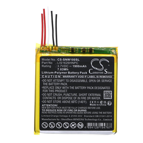 3.7v, Li-polymer, 1900mah, Battery Fits Sony, Nw-wm1a, Nw-wm1z, 7.03wh Media Player Cameron Sino Technology Limited   