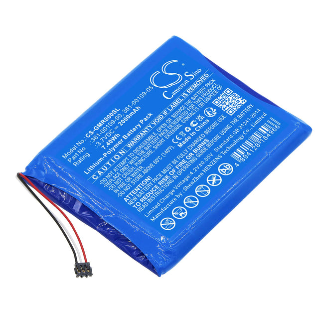 3.7v, Li-polymer, 2000mah, Battery Fits Garmin, Dezl Otr800, Dezl Otr800 Mt-s, 7.40wh GPS, Navigator Cameron Sino Technology Limited   