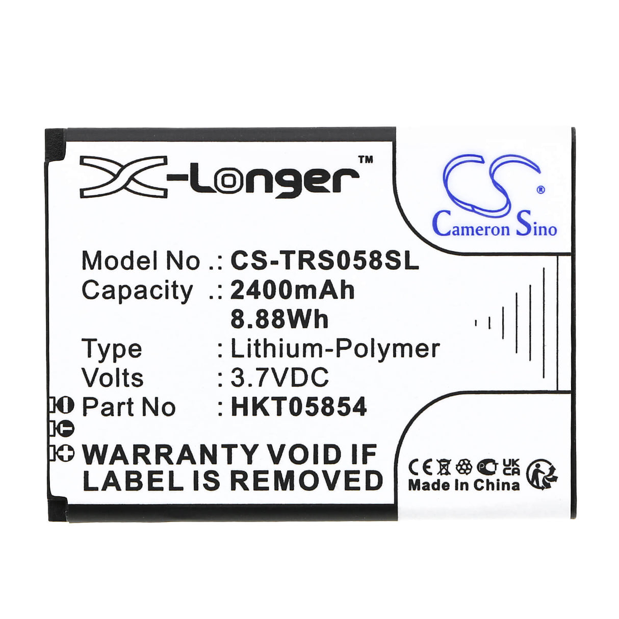 3.7v, Li-polymer, 2400mah, Battery Fits Thuraya, Satsleeve, Satsleeve Hotspot, 8.88wh Satellite Phone Cameron Sino Technology Limited   