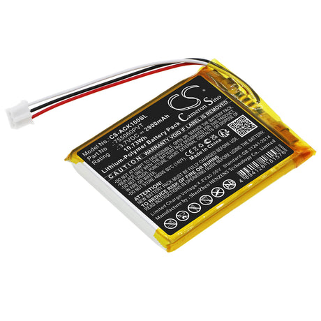 3.7v, Li-polymer, 2900mah, Battery Fits Autokeysprotool Ck-100, 10.73wh Diagnostic Scanner Cameron Sino Technology Limited   