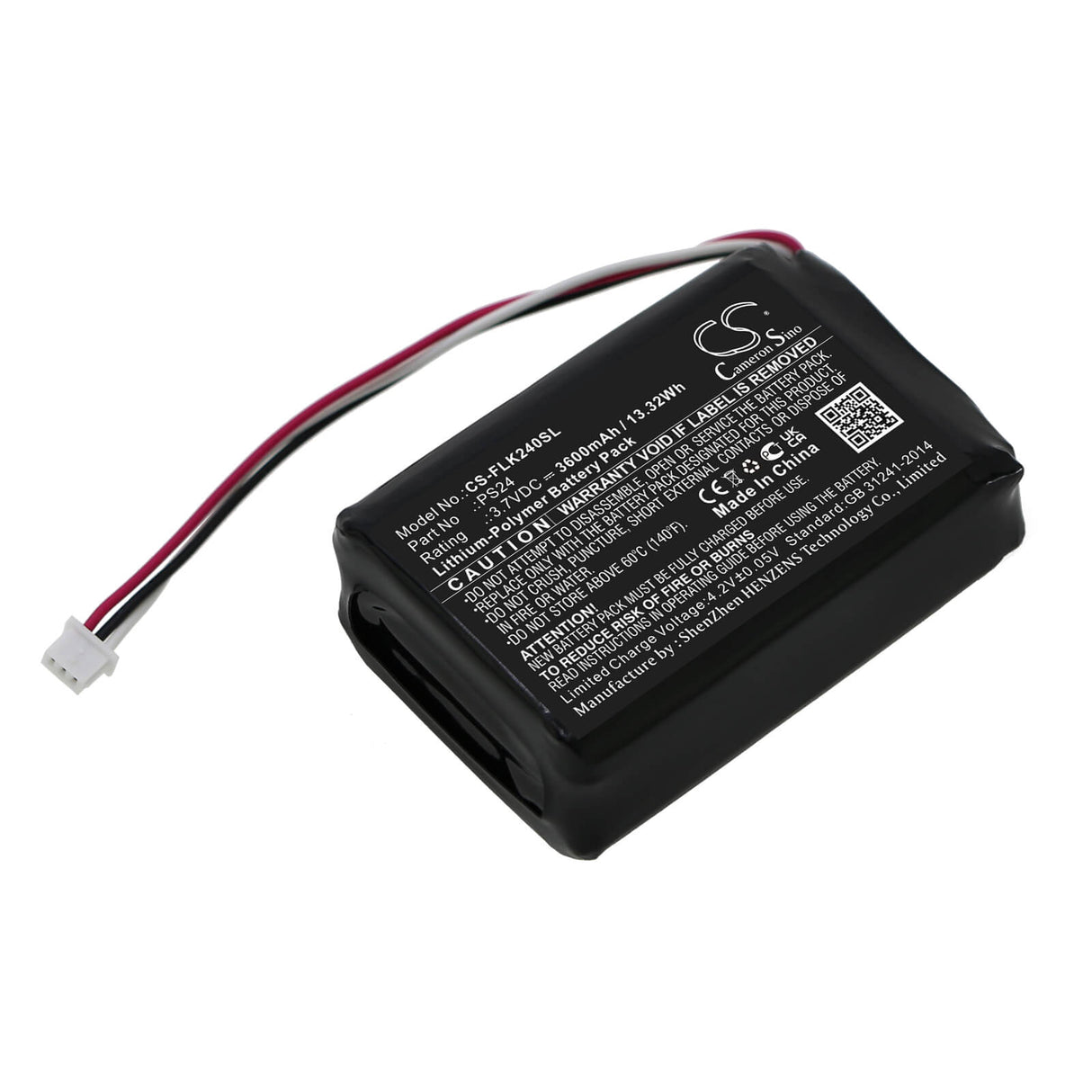 3.7v, Li-polymer, 3600mah, Battery Fits Flir, Scout 240, 13.32wh Thermal Camera Cameron Sino Technology Limited   