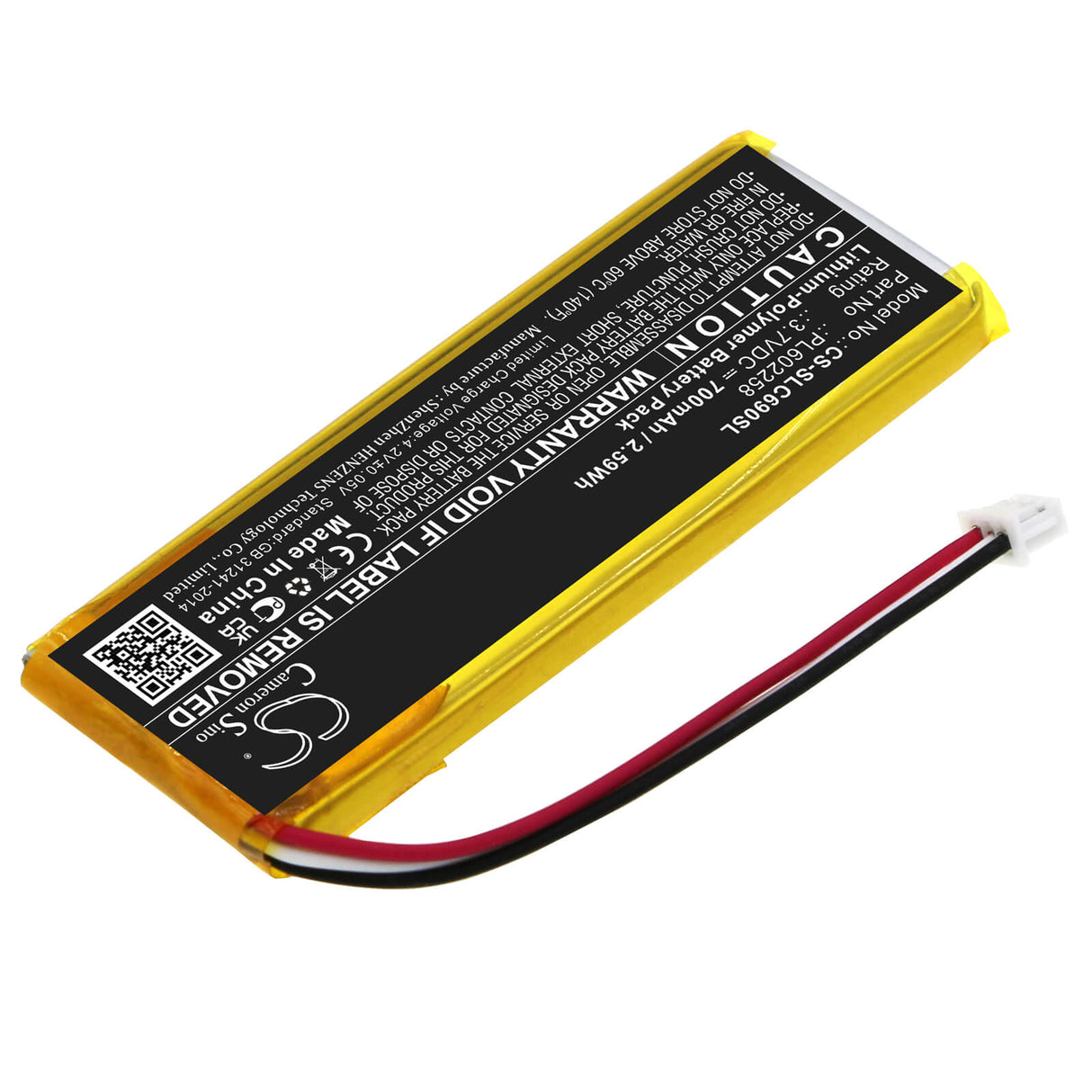 3.7v, Li-polymer, 700mah, Battery Fits Steelseries 69070, 69089, 2.59wh Game Console Cameron Sino Technology Limited   