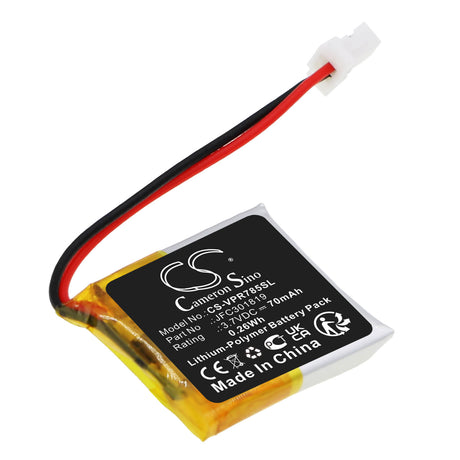 3.7v, Li-polymer, 70mah, Battery Fits Clifford, 7857x, 0.26wh Remote Start and Entry Systems Cameron Sino Technology Limited   