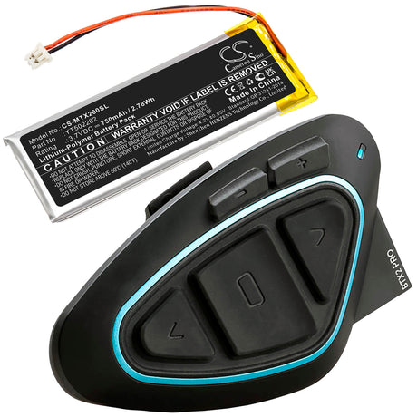 3.7v, Li-polymer, 750mah, Battery Fits Midland, Btx2 Pro, 2.78wh Wireless Headset Cameron Sino Technology Limited   