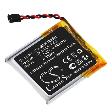 3.7v, Li-polymer, 90mah, Battery Fits Garmin, Forerunner 30, 0.33wh Smartwatch Cameron Sino Technology Limited   