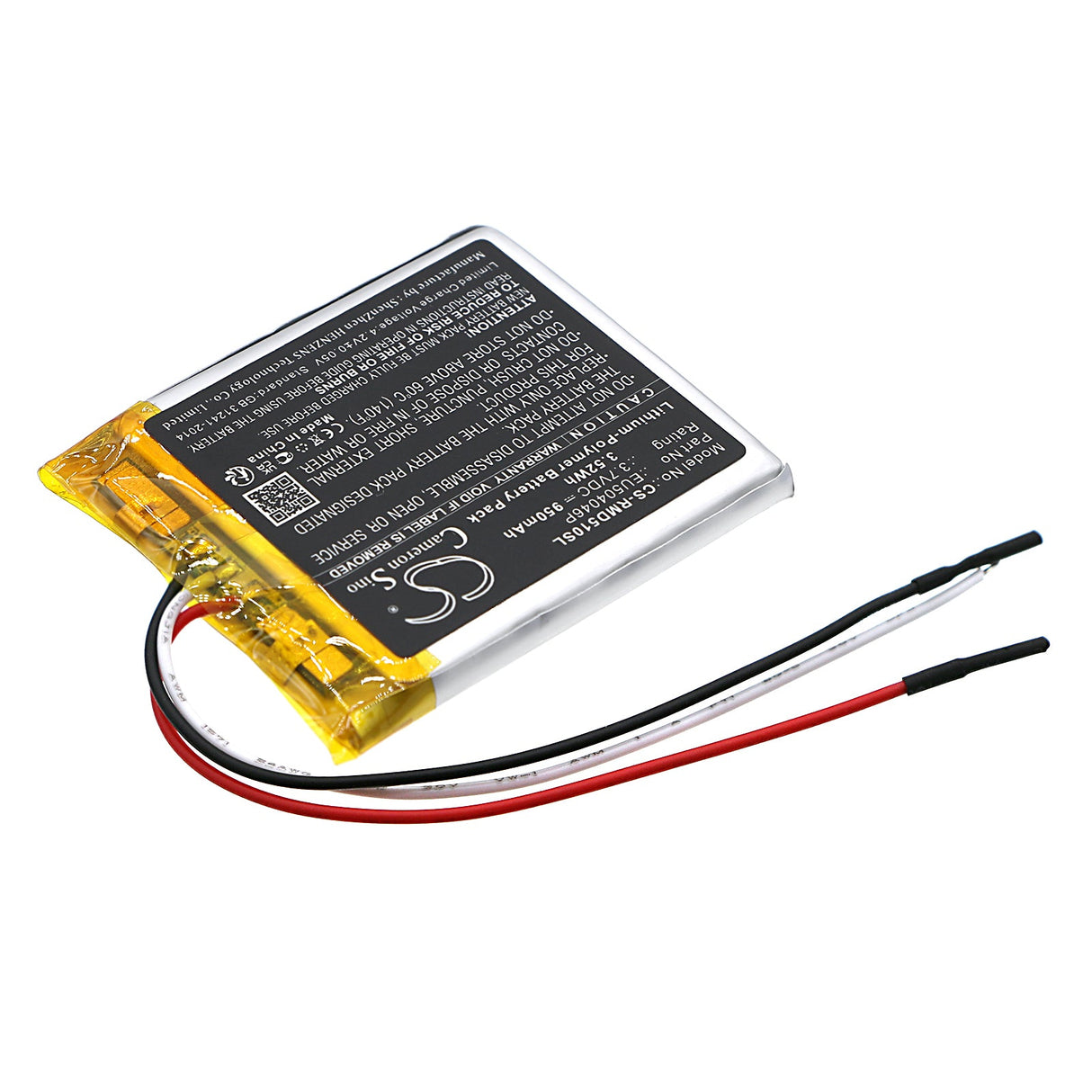 3.7V, Li-Polymer, 950mAh, Battery fits Rand Mcnally, Tnd-510, Tnd-520, 3.52Wh GPS, Navigator Cameron Sino Technology Limited   