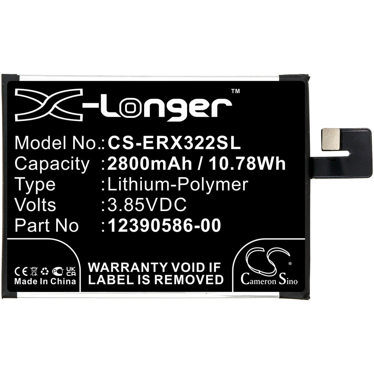 3.85v, 2800mah, Li-polymer Battery Fit's Sony, I3223, I4213, I4293, 10.78wh Mobile, SmartPhone Cameron Sino Technology Limited   