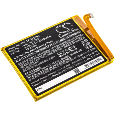 3.85v, 2850mah, Li-polymer Battery Fit's Neffos, C9a, Tp706a, 10.97wh Mobile, SmartPhone Cameron Sino Technology Limited   