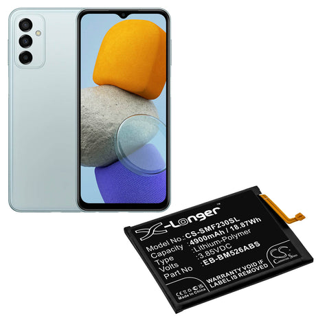 3.85v, 4900mah, Li-polymer Battery Fit's Samsung, Galaxy A23 4g, Galaxy F23 5g, Galaxy M23 5g, 18.87wh Mobile, SmartPhone Cameron Sino Technology Limited   