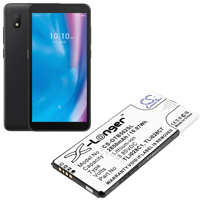 3.85v, Li-ion, 2850mah, Battery Fits Alcatel, 1b 2020, Ot-5002a, 10.97wh Mobile, SmartPhone Cameron Sino Technology Limited   