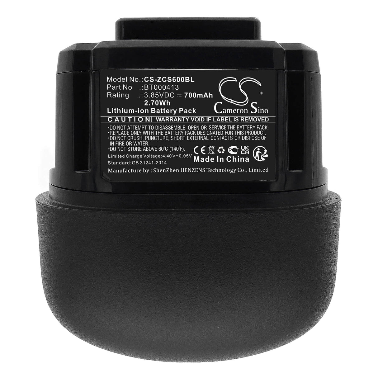 3.85v, Li-ion, 700mah, Battery Fits Zebra, Cs60, Cs6080, 2.70wh Barcode Scanner Cameron Sino Technology Limited   