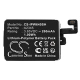 3.85v, Li-polymer, 260mah, Battery Fits Apple, Watch Series S6 40mm, 1.00wh Smartwatch Cameron Sino Technology Limited   