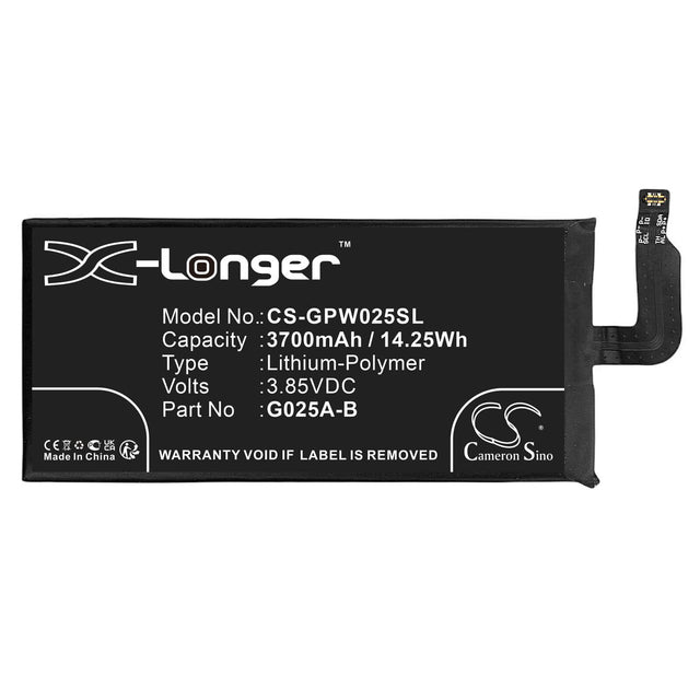 3.85v, Li-polymer, 3700mah, Battery Fits Google, Pixel 5 Xl, 14.25wh Batteries for Electronics Cameron Sino Technology Limited   