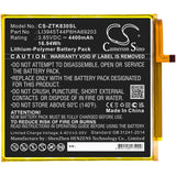 3.85v, Li-polymer, 4400mah, Battery Fits Zte, Grand X View 2, K83, 16.94wh Tablet Cameron Sino Technology Limited   