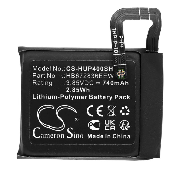 3.85v, Li-polymer, 780mah, Battery Fits Huawei, Watch 4s, Watch 4x, 3.00wh Smartwatch Cameron Sino Technology Limited   