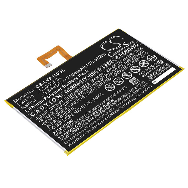 3.86v, Li-polymer, 7500mah, Battery Fits Lenovo Tab P11, Tab P11 5g, Tb-j606f, 28.95wh Tablet Cameron Sino Technology Limited   