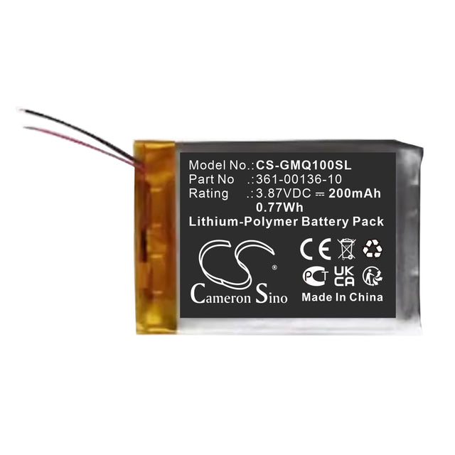 3.87V, Li-Polymer, 200mAh, Battery fits Garmin, Venu Sq Music, 0.77Wh Smartwatch Cameron Sino Technology Limited   