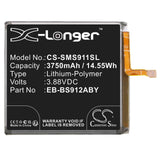 3.88v, Li-polymer, 3750mah, Battery Fits Samsung, Galaxy S23, Galaxy S23 5g, 14.55wh Mobile, SmartPhone Cameron Sino Technology Limited   