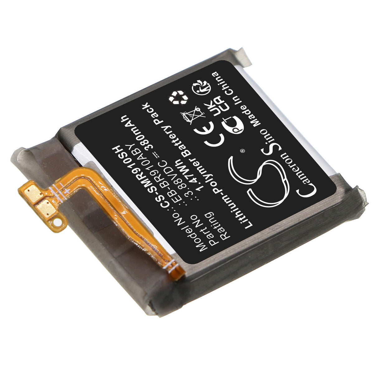 3.88v, Li-polymer, 380mah, Battery Fits Samsung, Sm-r900, Sm-r905, 1.47wh Smartwatch Cameron Sino Technology Limited   