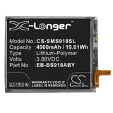 3.88v, Li-polymer, 4900mah, Battery Fits Samsung, Galaxy S23 Ultra, Galaxy S23 Ultra 5g, 19.01wh Mobile, SmartPhone Cameron Sino Technology Limited   