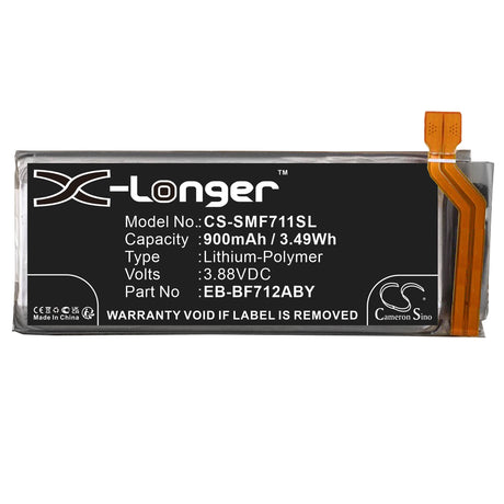 3.88v, Li-polymer, 900mah, Battery Fits Samsung, Galaxy Z Flip 3, M-f711r4, 3.49wh Mobile, SmartPhone Cameron Sino Technology Limited   