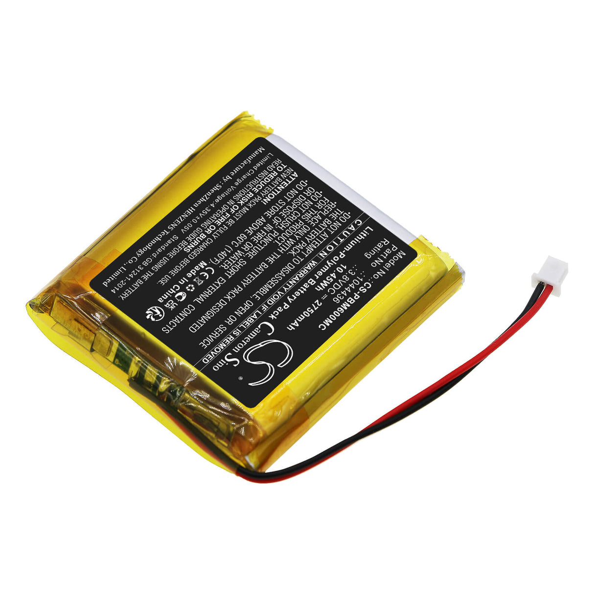 3.8v, Li-polymer, 2750mah, Battery Fits Pyle, Ppbcm6, 10.45wh Body Camera Cameron Sino Technology Limited   