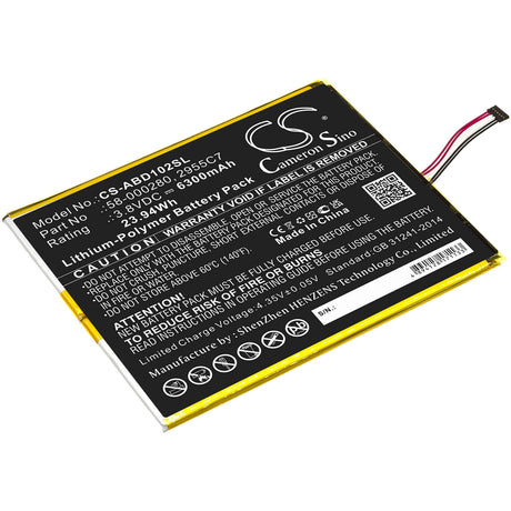 3.8v, Li-polymer, 6300mah, Battery Fit's Amazon, Kindle Fire Hd 10.1 9th, M2v3r5, 23.94wh Tablet Cameron Sino Technology Limited   