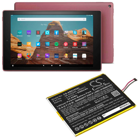 3.8v, Li-polymer, 6300mah, Battery Fit's Amazon, Kindle Fire Hd 10.1 9th, M2v3r5, 23.94wh Tablet Cameron Sino Technology Limited   