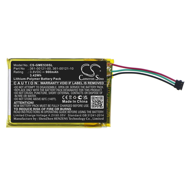 3.8v, Li-polymer, 900mah, Battery Fits Garmin, Edge 530, Edge 830, 3.42wh GPS, Navigator Cameron Sino Technology Limited   