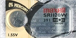 391 - Sr1120w 1.55 Volt Silver Oxide Battery Replacement Coin Cell Batteries Maxell   