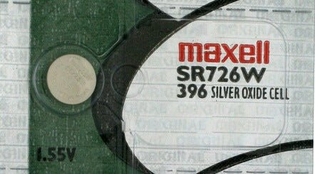 396 - Sr726w 1.55 Volt Silver Oxide Battery Replacement Coin Cell Batteries Maxell   